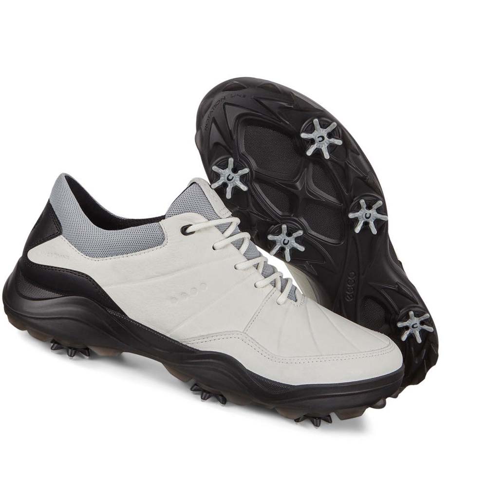 Ecco Cleated Strike Golfsko Herre Hvite | NO 544GSO